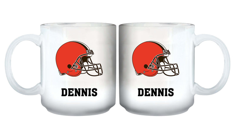 11oz White Personalized Ceramic Mug | Cleveland Browns Cleveland Browns, CLV, CurrentProduct, Custom Drinkware, Drinkware_category_All, Gift Ideas, NFL, Personalization, Personalized_Personalized 194207442692 $20.11