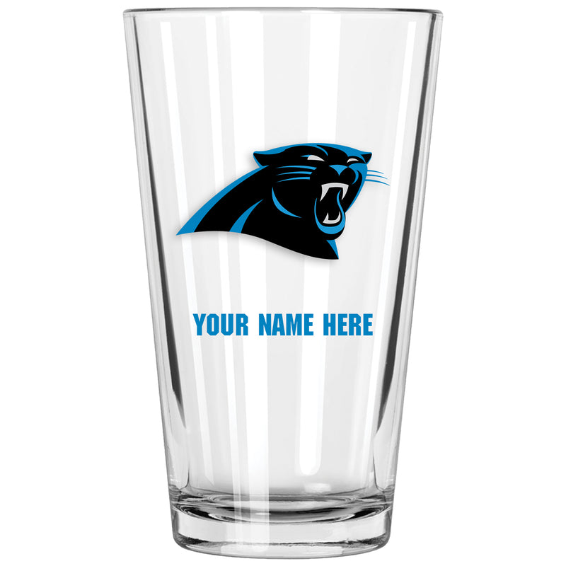 17oz Personalized Pint Glass | Carolina Panthers