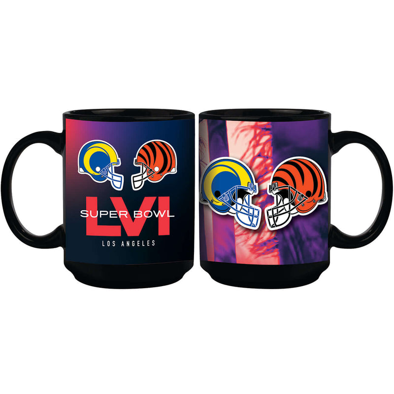 11oz Black Sublimated Mug | Super Bowl LVI Dueling