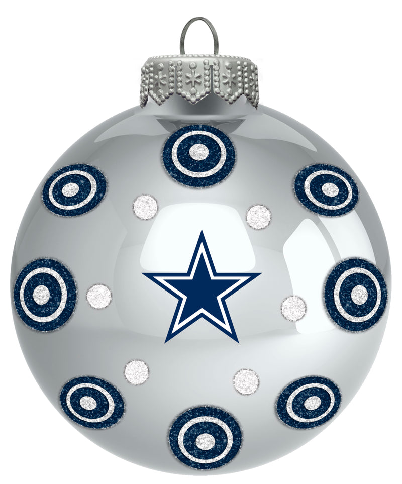 Silver Ball Ornament with Glitter Dots - Dallas Cowboys
DAL, Dallas Cowboys, NFL, OldProduct
The Memory Company