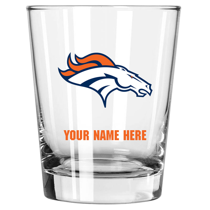 15oz Personalized Stemless Glass | Denver Broncos