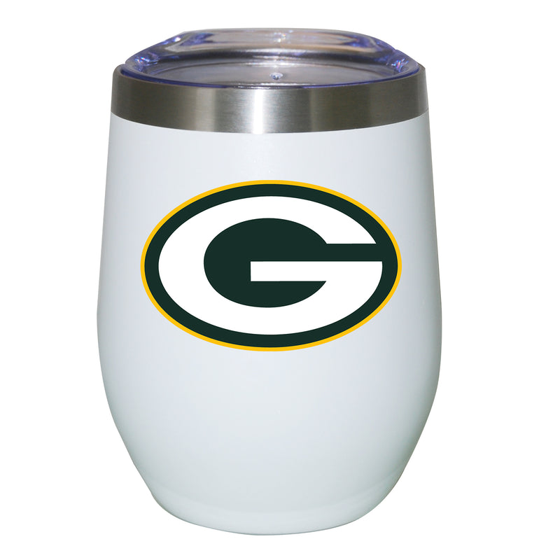 12oz White Stainless Steel Stemless Tumbler | Green Bay Packers CurrentProduct, Drinkware_category_All, GBP, Green Bay Packers, NFL 194207625361 $27.49