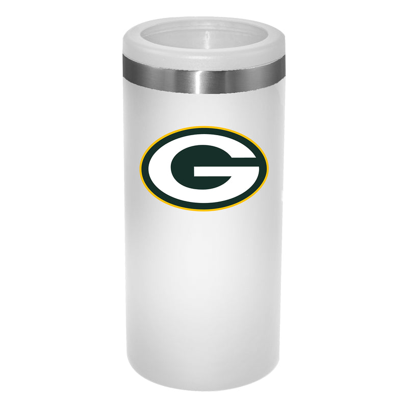 12oz White Slim Can Holder | Green Bay Packers