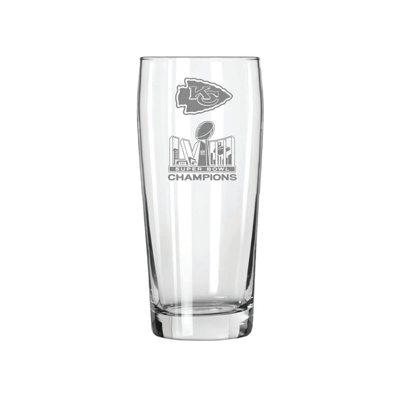 16oz Pub Pilsner Glass | Kansas City Chiefs 2024 Champs