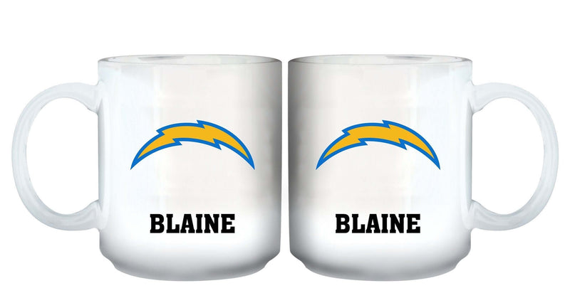 11oz White Personalized Ceramic Mug | Los Angeles Chargers CurrentProduct, Custom Drinkware, Drinkware_category_All, Gift Ideas, LAC, Los Angeles Chargers, NFL, Personalization, Personalized_Personalized 194207442593 $20.11