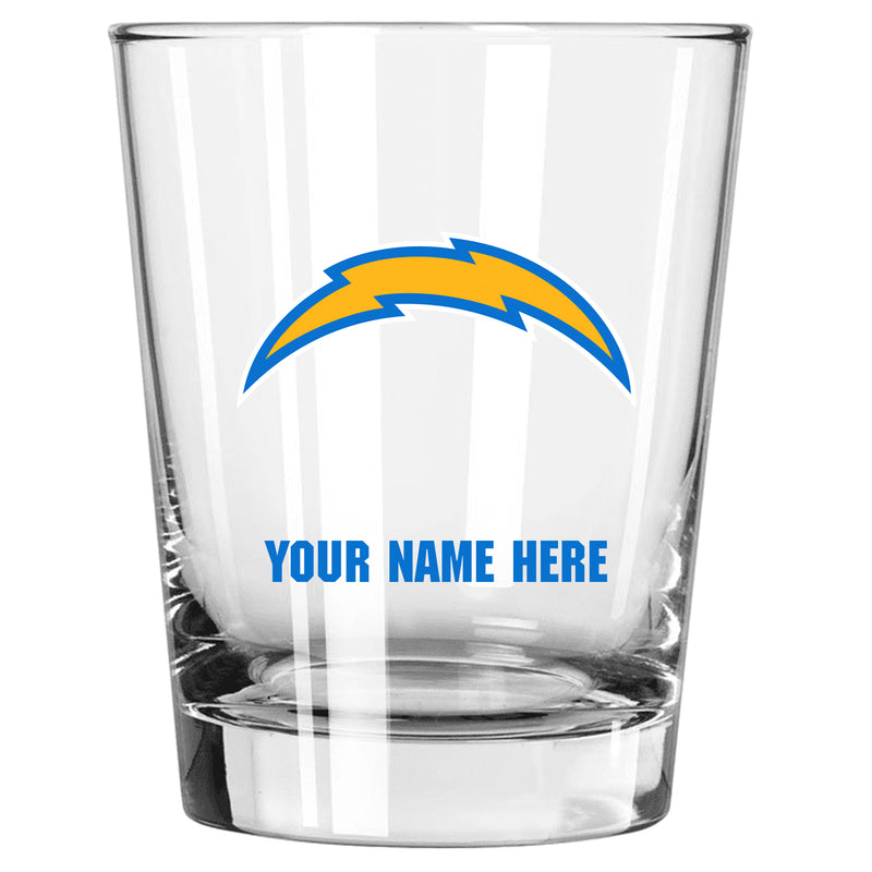 15oz Personalized Stemless Glass | Los Angeles Chargers