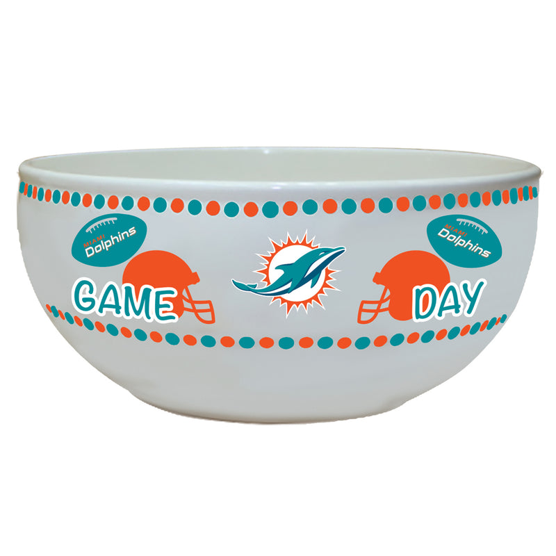 Large Game Day Ceramic Bowl | Miami Dolphins