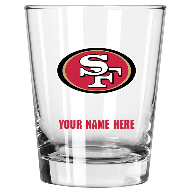 15oz Personalized Stemless Glass | San Francisco 49ers