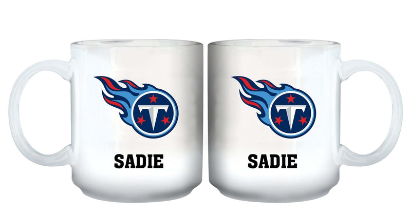 11oz White Personalized Ceramic Mug | Tennessee Titans CurrentProduct, Custom Drinkware, Drinkware_category_All, Gift Ideas, NFL, Personalization, Personalized_Personalized, Tennessee Titans, TTI 194207442463 $20.11