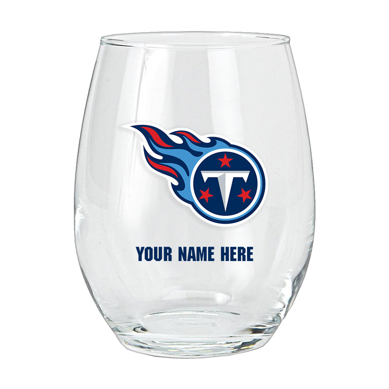 15oz Personalized Stemless Glass | Tennessee Titans