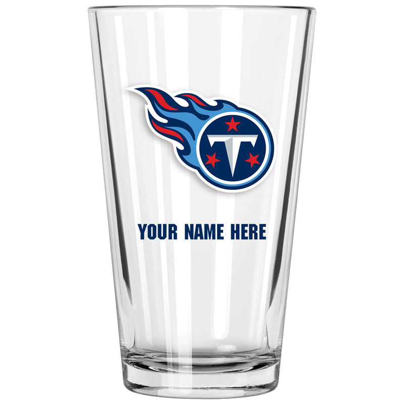 17oz Personalized Pint Glass | Tennessee Titans