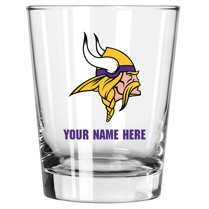 15oz Personalized Stemless Glass | Minnesota Vikings