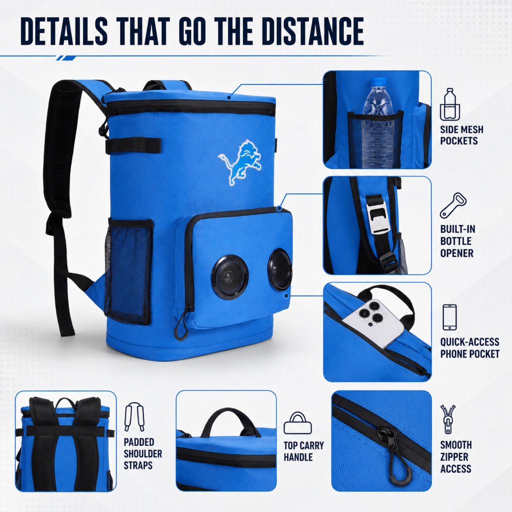 Bluetooth Backpack Cooler | Detroit Lions