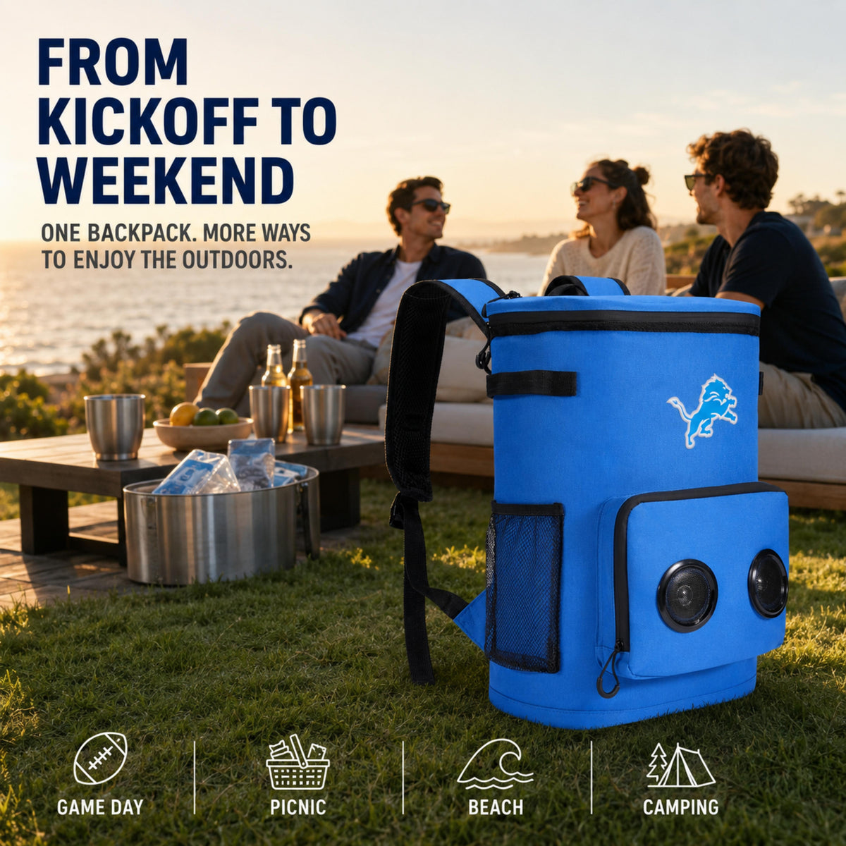 Bluetooth Backpack Cooler | Detroit Lions