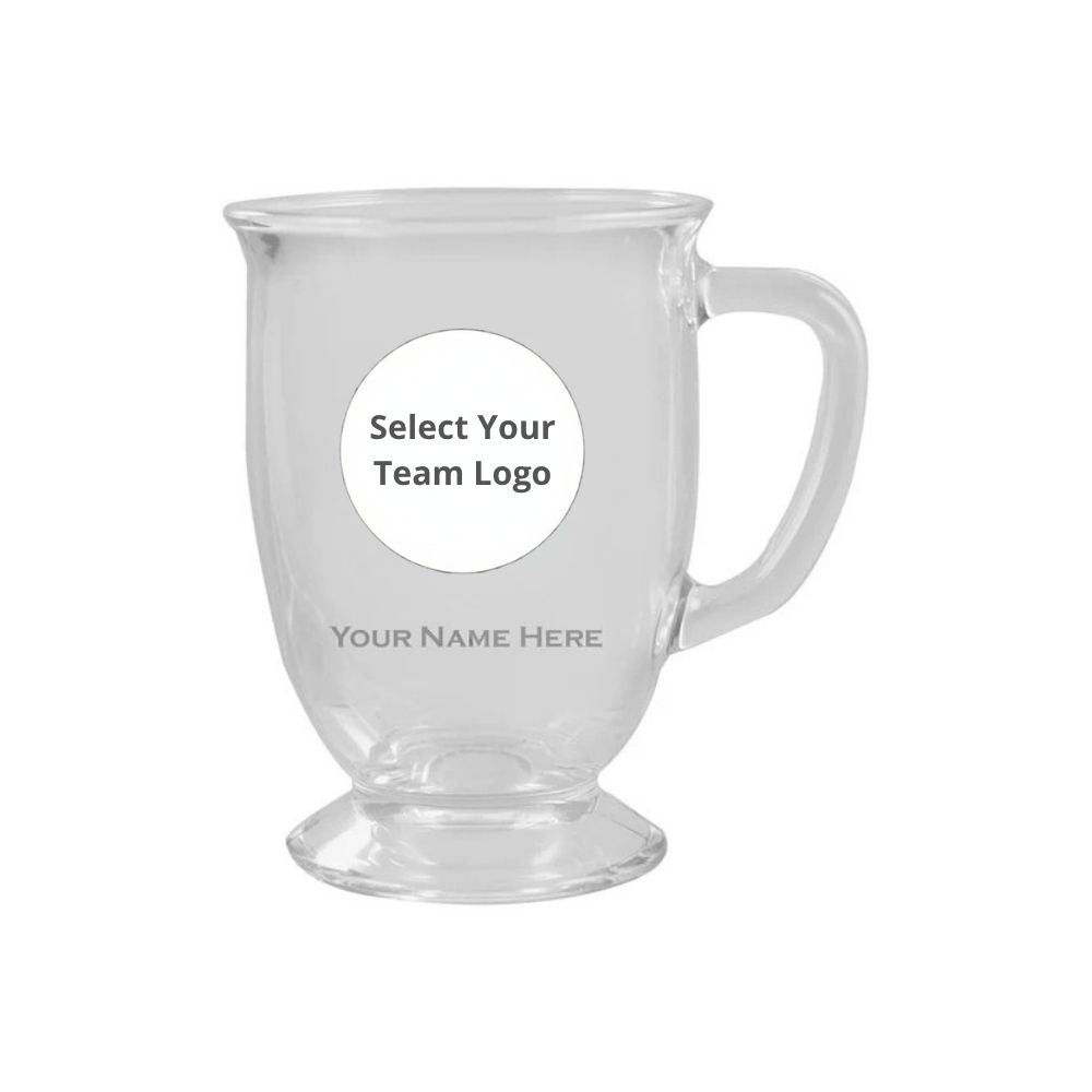 Personalized 16oz Café Glass Mug