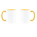 15oz White Mug Yellow Inner Color