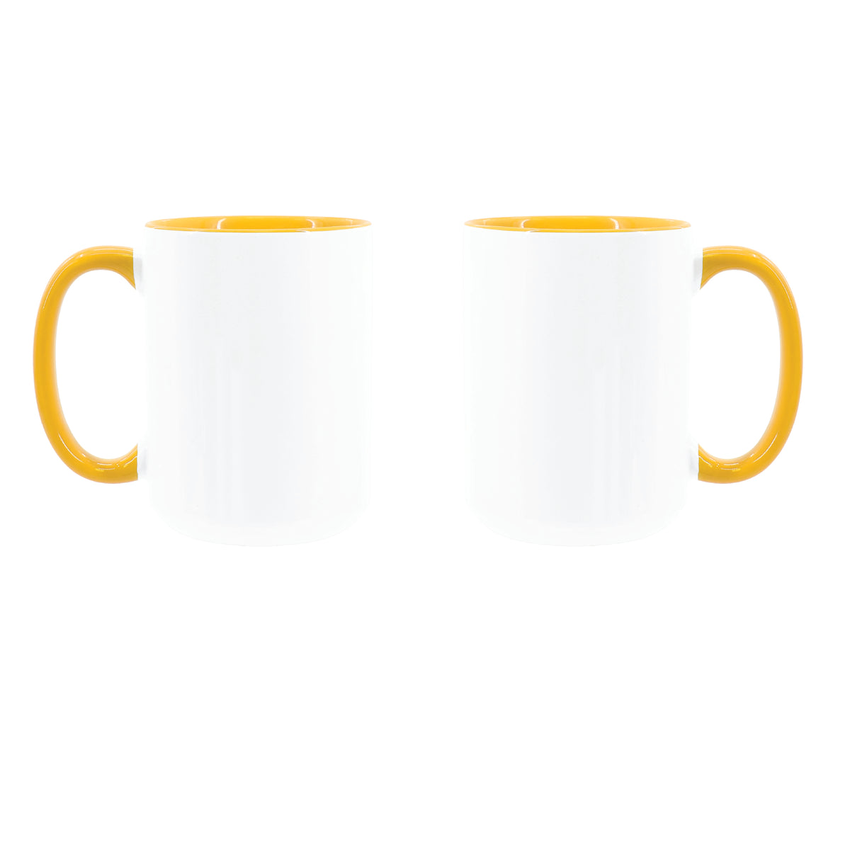 15oz White Mug Yellow Inner Color