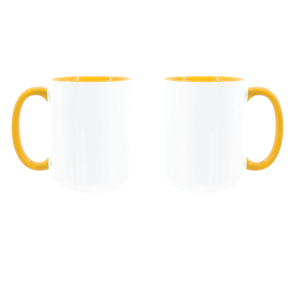 15oz White Mug Multi-color Inner