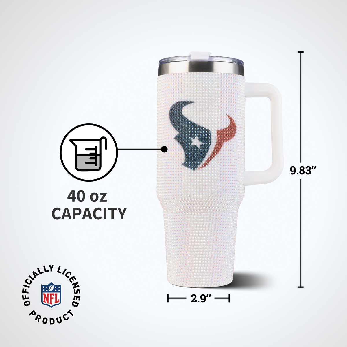 40oz Bling Collosal Tumbler | Houston Texans