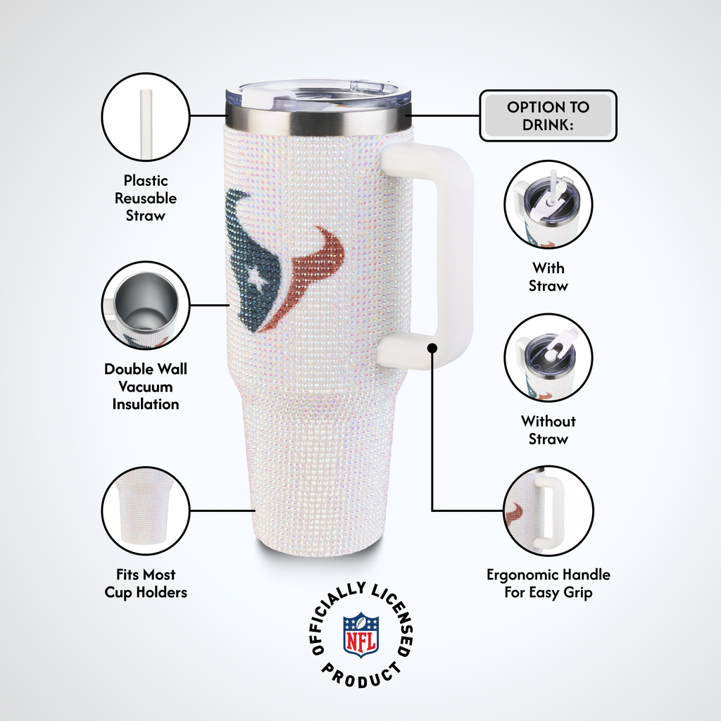 40oz Bling Collosal Tumbler | Houston Texans