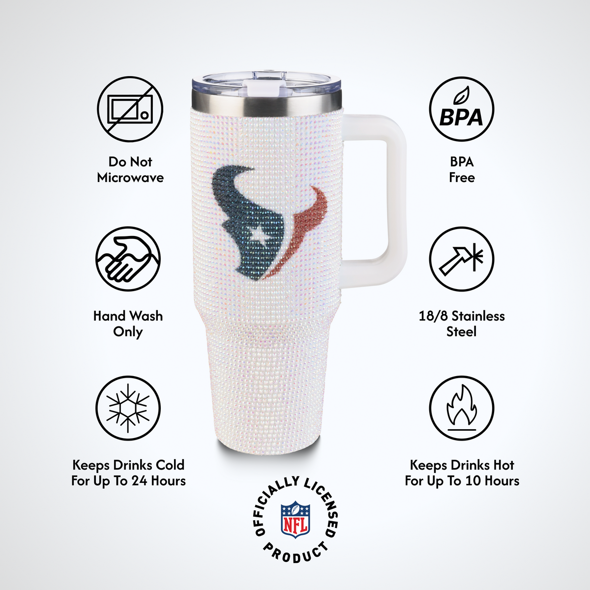 40oz Bling Collosal Tumbler | Houston Texans