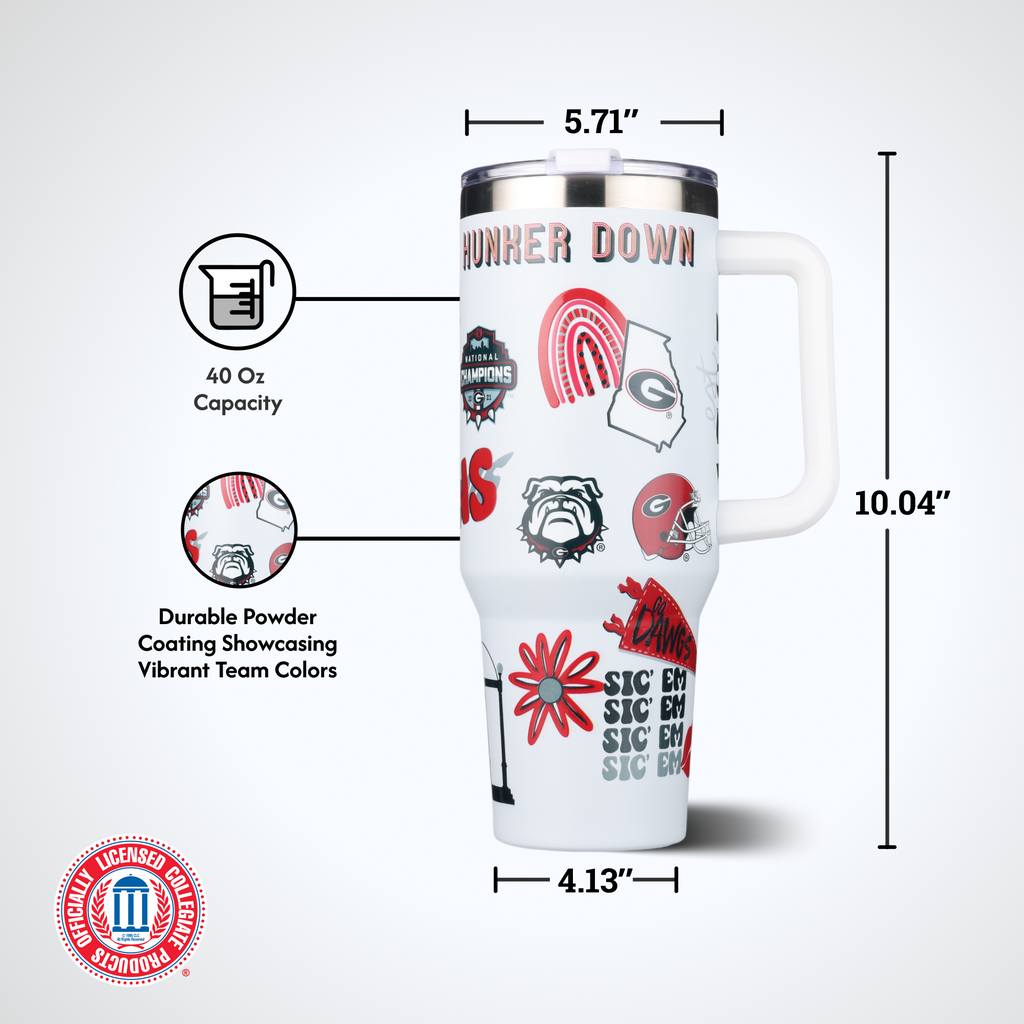 40oz Team Spirit Tumblers I |  University Of Georgia