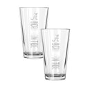2PK 16oz Pint Glass Pinnacel Design |    Alabama