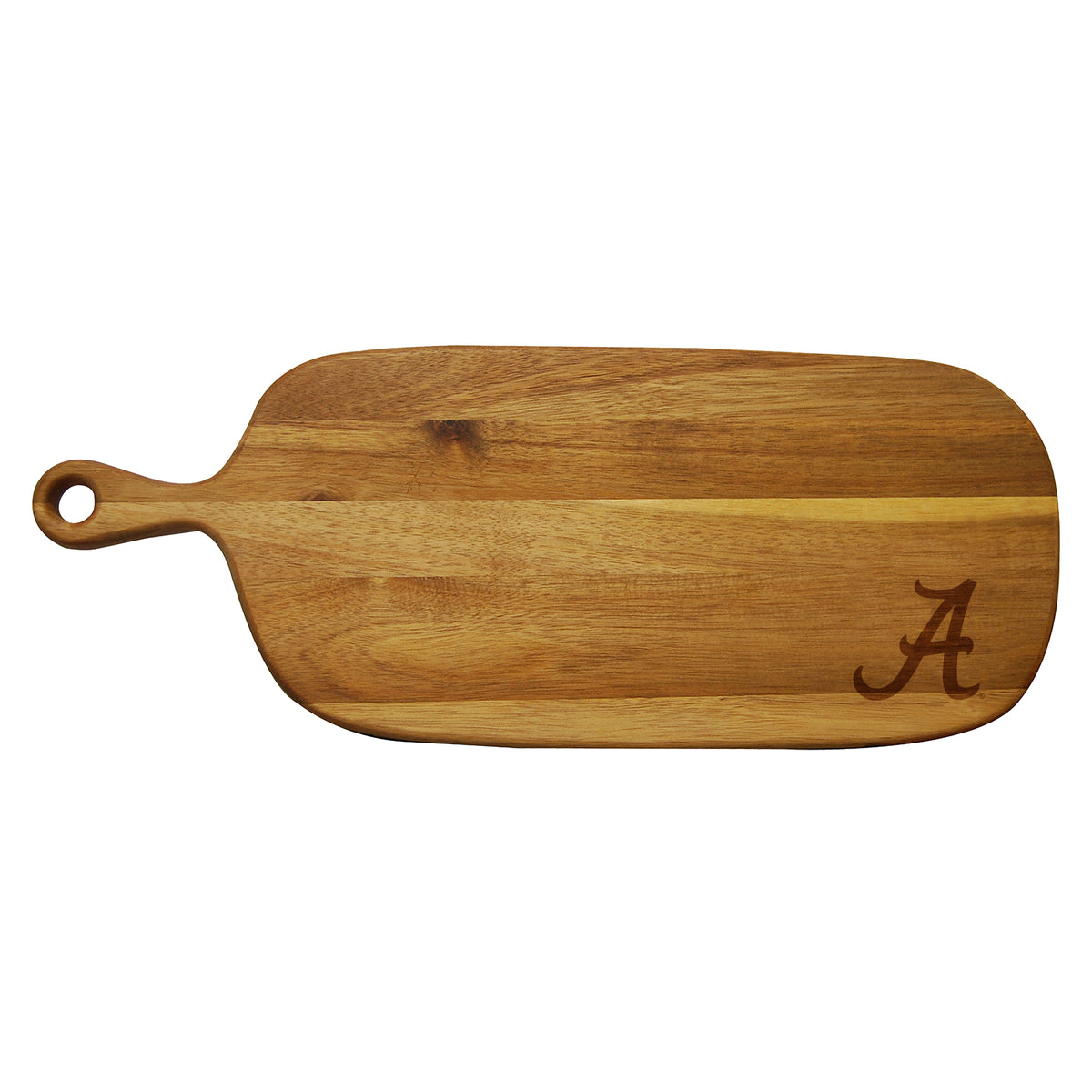 Personalized Acacia Paddle Cutting & Serving Board | Alabama Crimson Tide