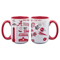 2pk 15oz White Mug Loco Design | Alabama
