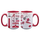 2pk 15oz White Mug Loco Design | Alabama