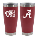 20oz Crimson Stainless Steel Tumbler, Direct Print, Best Dad Ever Design, University of Alabama