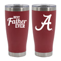 20oz Crimson Stainless Steel Tumbler, Direct Print, Best Dad Ever Design, University of Alabama