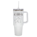  Alabama 40oz Bow White Stainless Steel Colossal Tumbler 