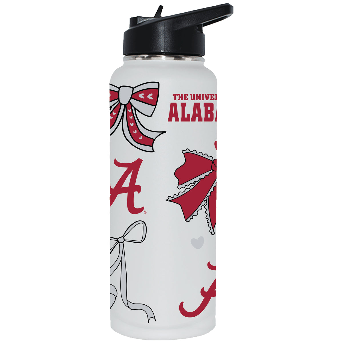  Alabama 34oz Bow White Quencher Water Bottle 