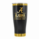 24 oz Stainless Steel Tumbler with Gold Accents & Etched Classic Crew Team Design, University of Alabama
