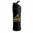 24 oz Stainless Steel Sip Tumbler w/ Gold Inlay – Etched Classic Crew Design, University of Alabama