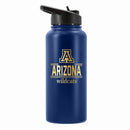 32 oz Stainless Steel Water Bottle with Gold Etched Classic Crew Team Design, University of Arizona