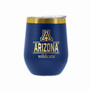 12 oz Stainless Steel Wine Tumbler with Gold Etched Classic Crew Team Design, University of Arizona
