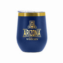 12 oz Stainless Steel Wine Tumbler with Gold Etched Classic Crew Team Design, University of Arizona