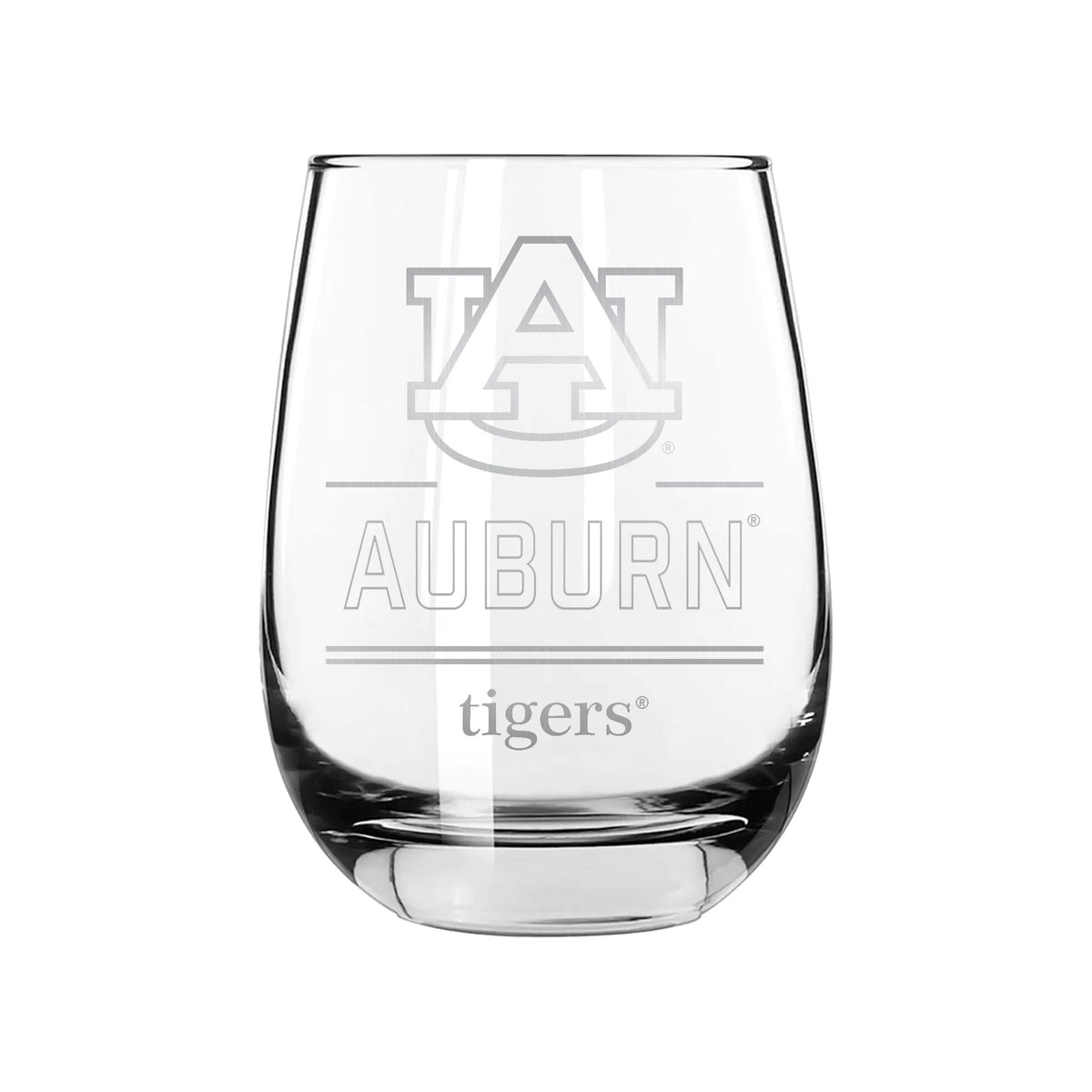2PK 15oz Stemless Wine Glass Classic Crew |  Auburn