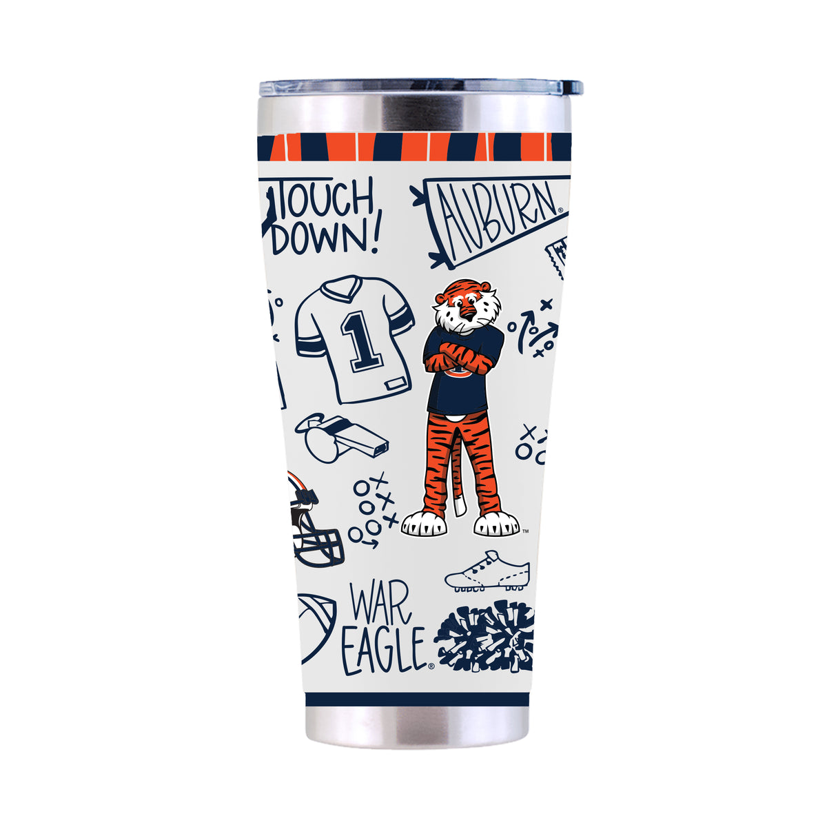 30oz Tumbler Sketchpad Design | Auburn