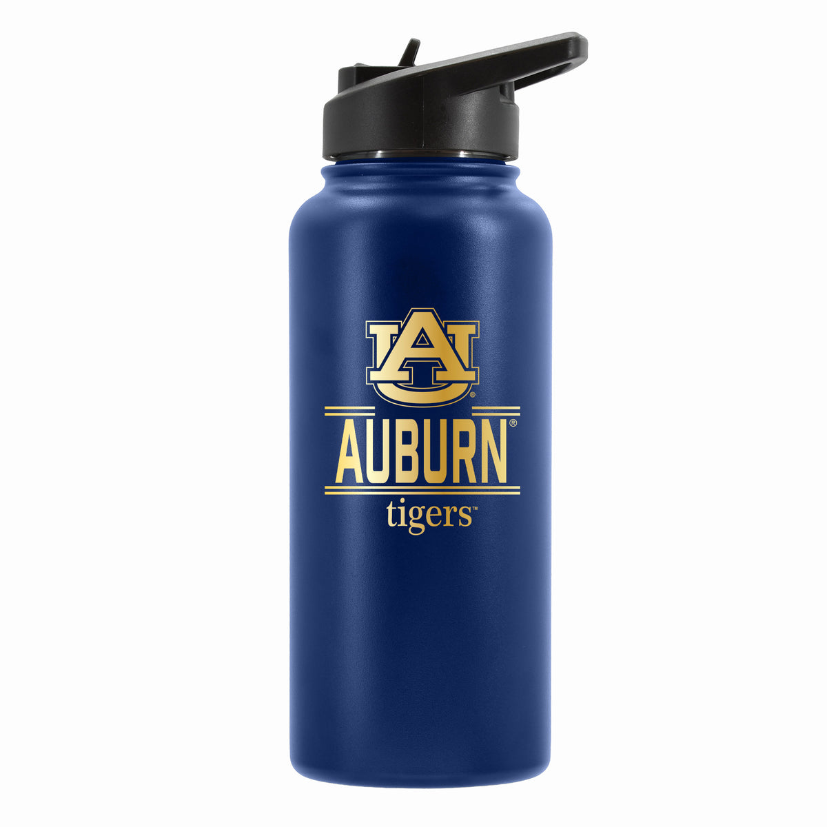 32 oz Stainless Steel Water Bottle with Gold Etched Classic Crew Team Design, Auburn University