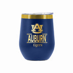 12 oz Stainless Steel Wine Tumbler with Gold Etched Classic Crew Team Design, Auburn University