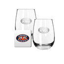 2 Pack Stemless Wine Glasses and Coaster set | Auburn University