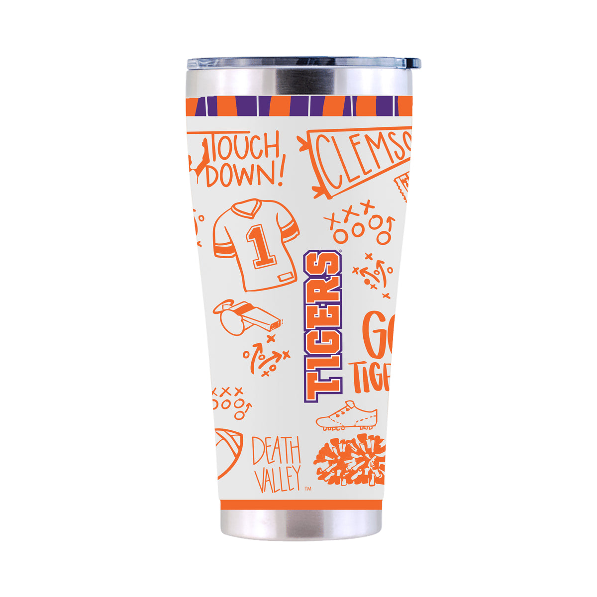 30oz Tumbler Sketchpad Design | Clemson