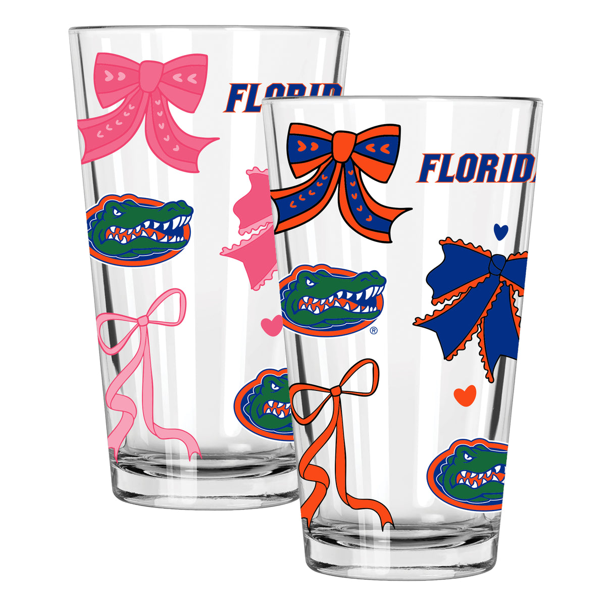  Florida 2pk 16oz Bow Pint Glass 