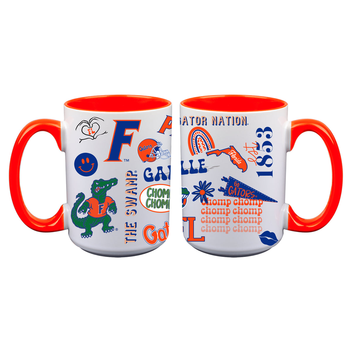 2pk 15oz White Mug Loco Design | Florida