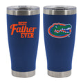 20oz Royal Blue Stainless Steel Tumbler, Direct Print, Best Father Ever Design, University of Florida