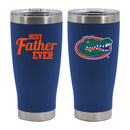 20oz Royal Blue Stainless Steel Tumbler, Direct Print, Best Father Ever Design, University of Florida