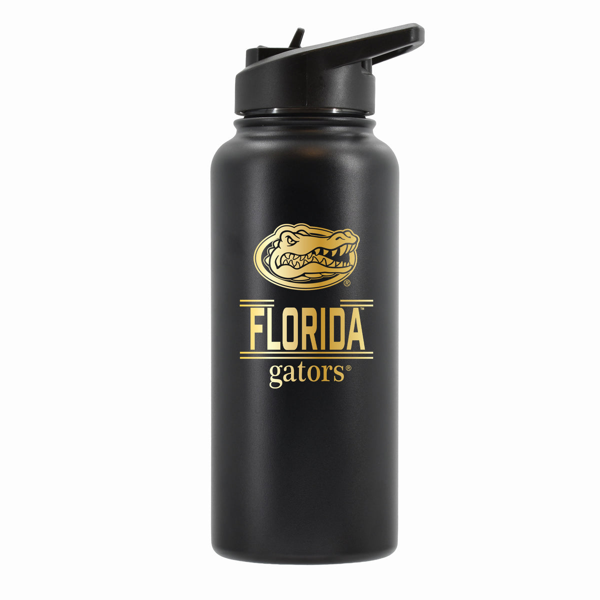 32 oz Stainless Steel Water Bottle with Gold Etched Classic Crew Team Design, University of Florida
